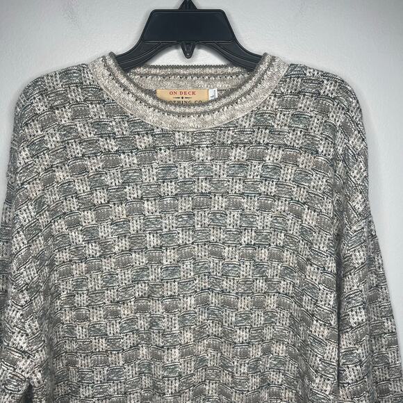 Vintage Cosby Coogie Style Sweater Textured 3D Suge Biggie Pullover Size L - Picture 4 of 13